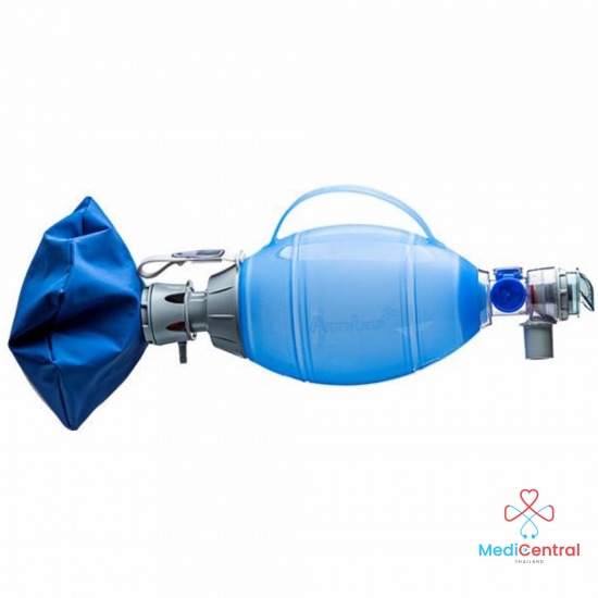 อุปกรณ์ช่วยหายใจแบบบีบมือที่ใช้สำหรับการช่วยหายใจผู้ป่วย 